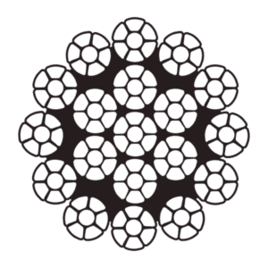 Lina stalowa 19x7 kompaktowana 2160 N/mm²