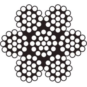 Lina stalowa 7x19 ze stali nierdzewnej 1570 N/mm² AISI 316