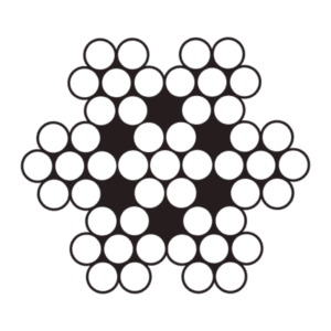 Lina stalowa 7x7 ze stali nierdzewnej 1570 N/mm² AISI 316